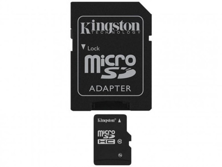 Добави още лукс Карти памети Карта памет Micro SD Kingston 4 GB с адаптер class 4